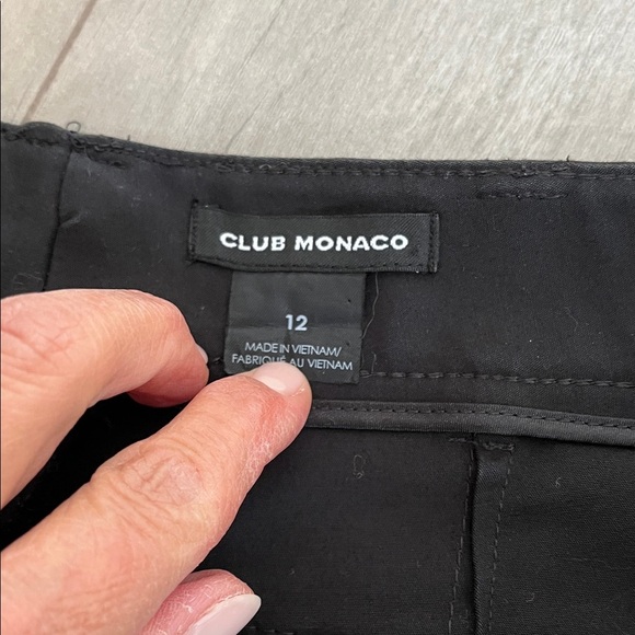 Club Monaco Women's Black Straight Leg Pants, Size 10/12 - Picture 7 of 10